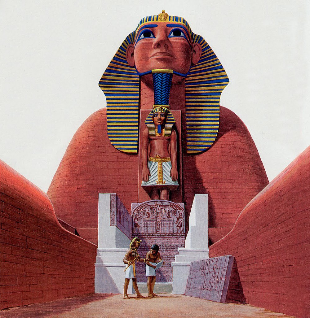 New Kingdom Sphinx with Dream Stela | Dream Stela of Thutmose IV